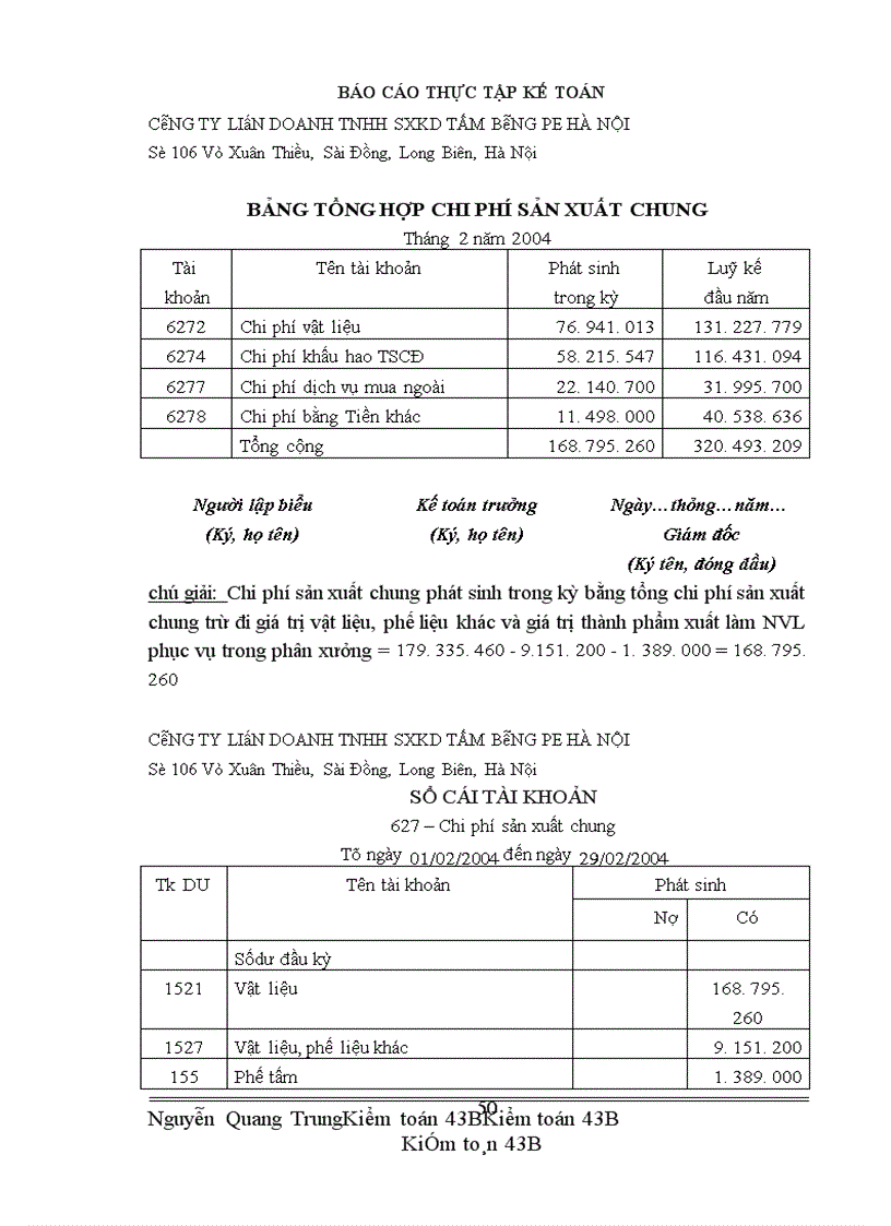 image for page Báo cáo thực tập tại Công ty Hà Nội - EVC