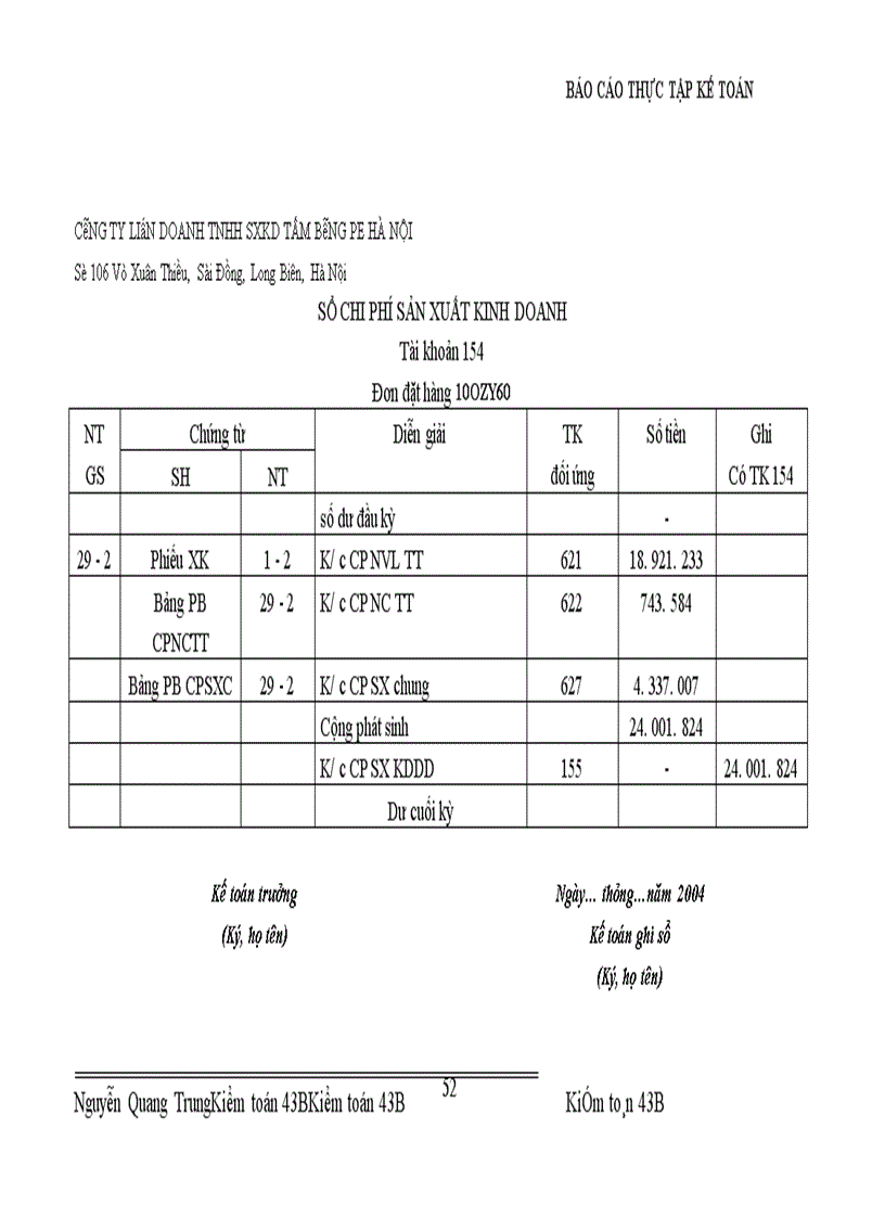 image for page Báo cáo thực tập tại Công ty Hà Nội - EVC