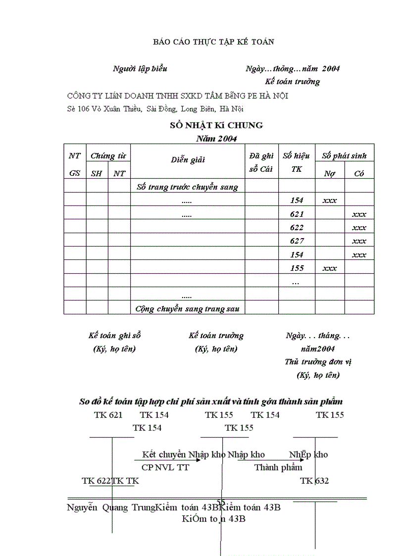 image for page Báo cáo thực tập tại Công ty Hà Nội - EVC