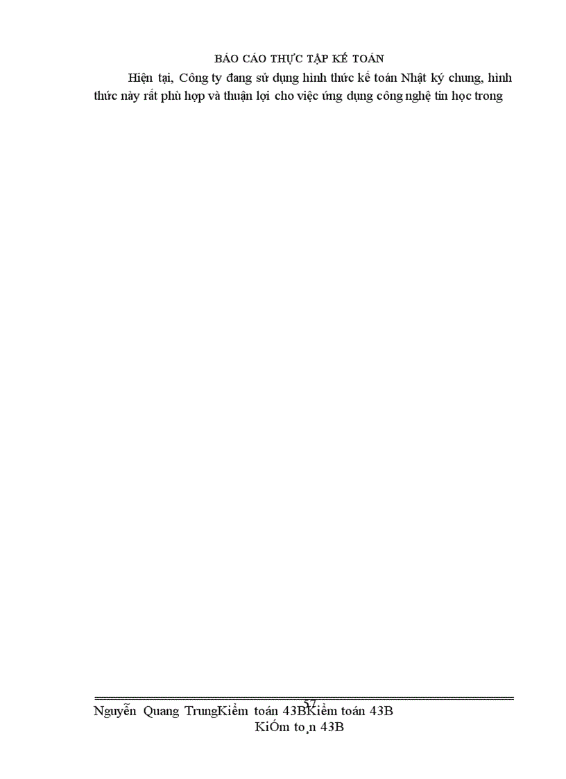 image for page Báo cáo thực tập tại Công ty Hà Nội - EVC