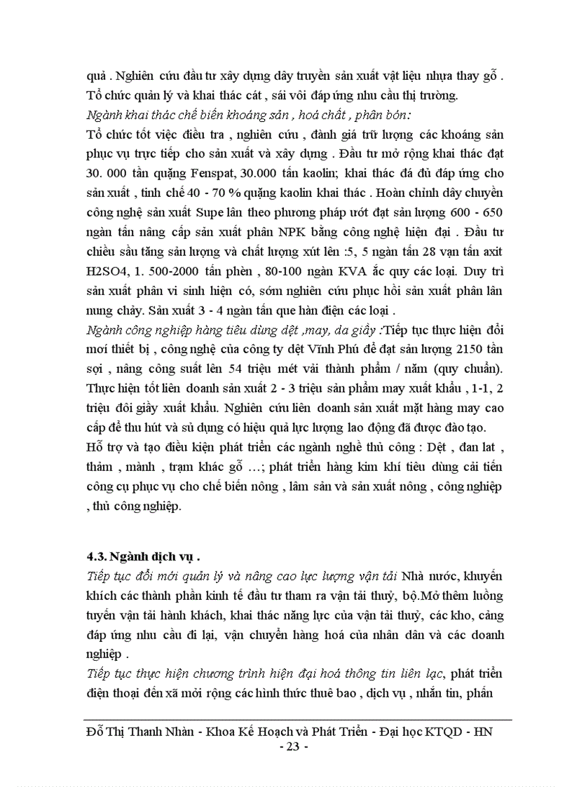 image for page Phương hướng chuyển dịch cơ cấu ngành kinh tế trong quá trính CNH-HĐH ở tỉnh Phú Thọ trong giai đoạn từ nay đền năm 2010