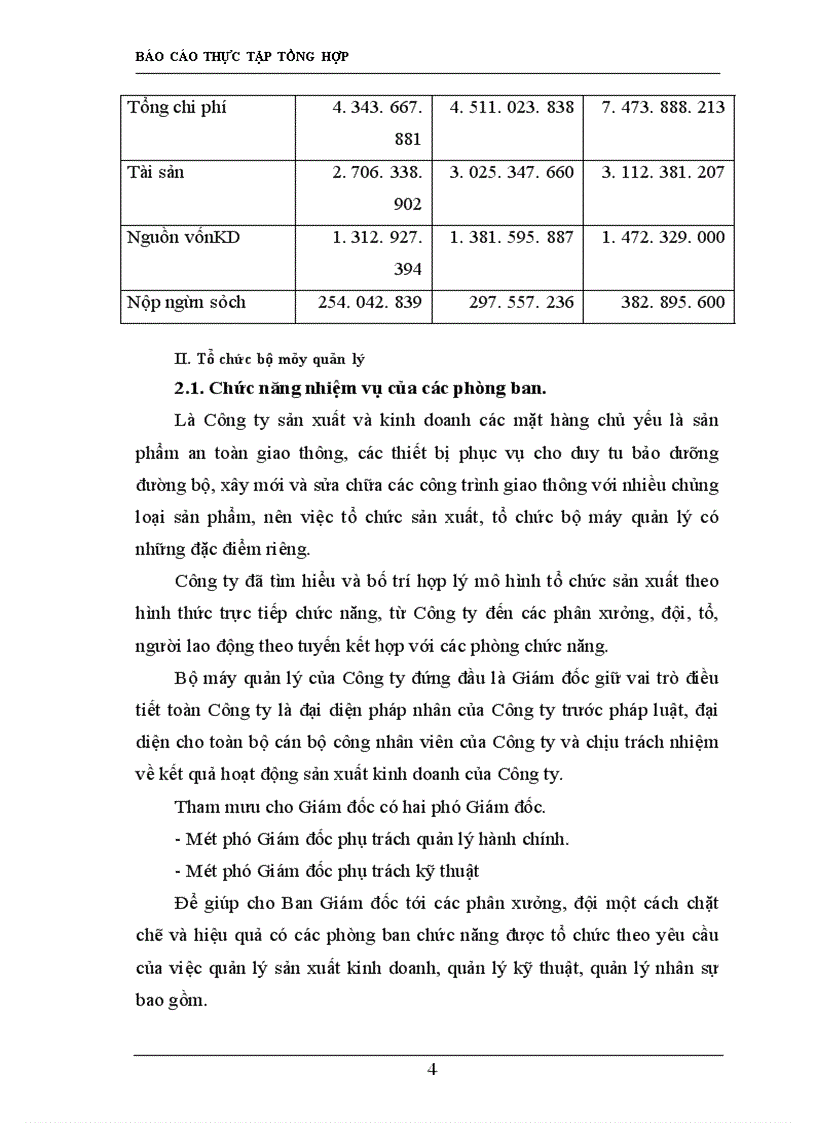image for page Báo cáo thực tập tại Công ty cơ khí sửa chữa công trình đường bộ II