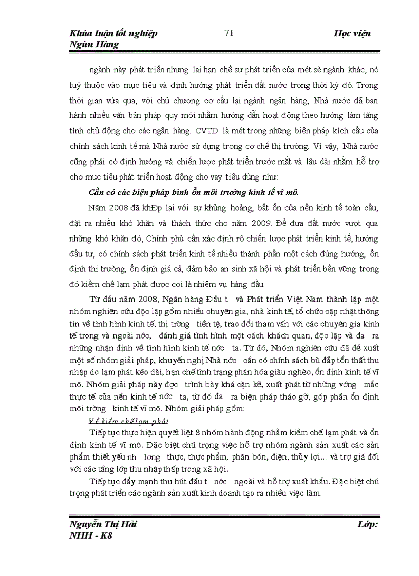 image for page Thực trạng và giải pháp mở rộng cho vay tiêu dùng tại VPBank Hà Nội