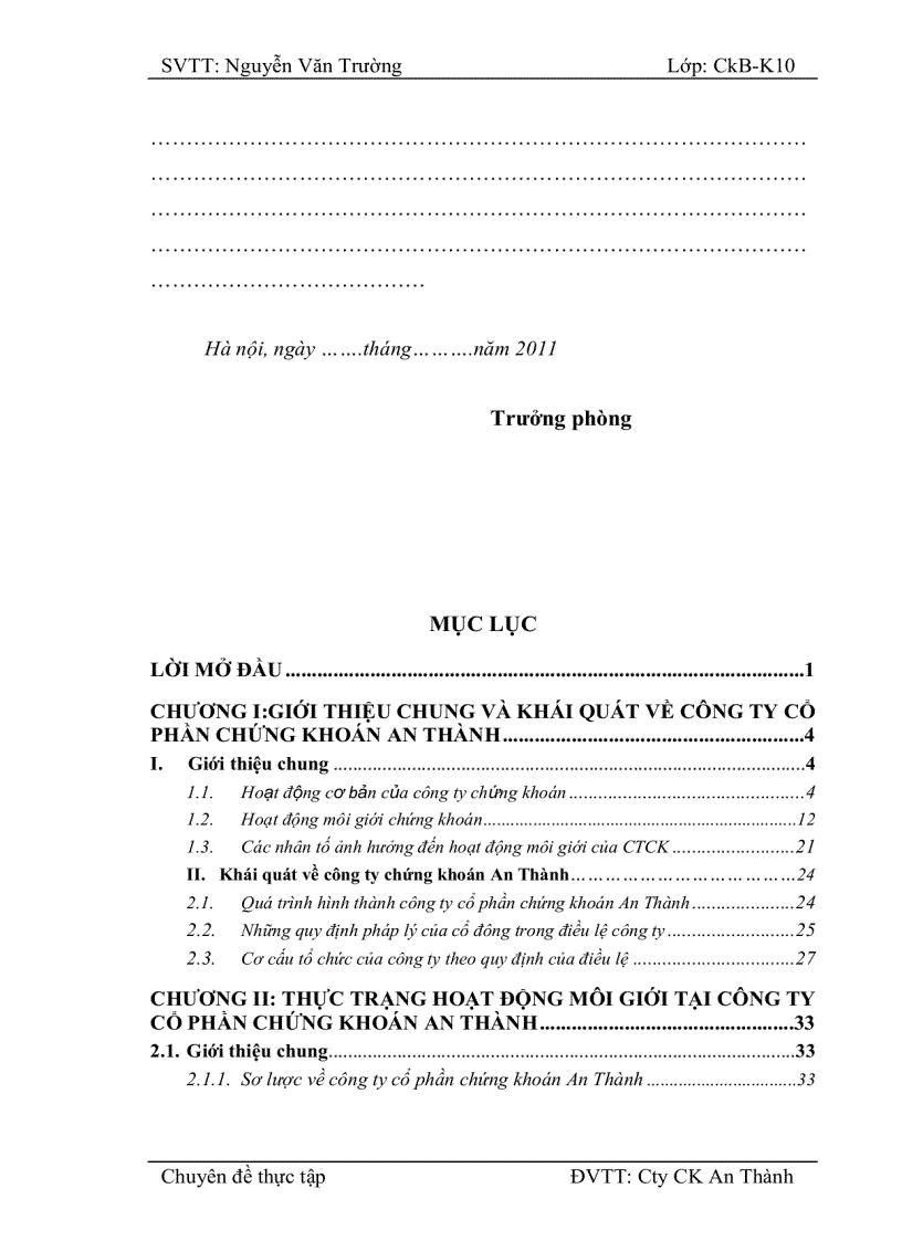 image for page Nâng cao hiệu quả hoạt động môi giới tại Công ty cổ phần chứng khoán An Thành Trong thời gian thực tập em