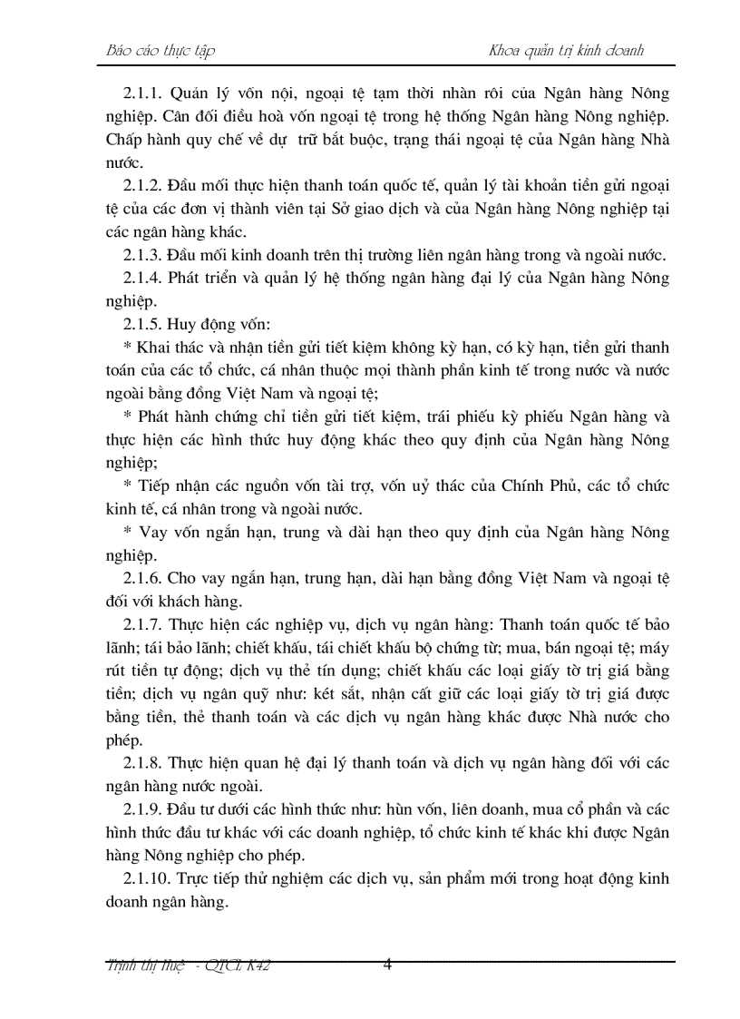 image for page Báo cáo thực tập tại Sở giao dịch NHNO& PTNT VN