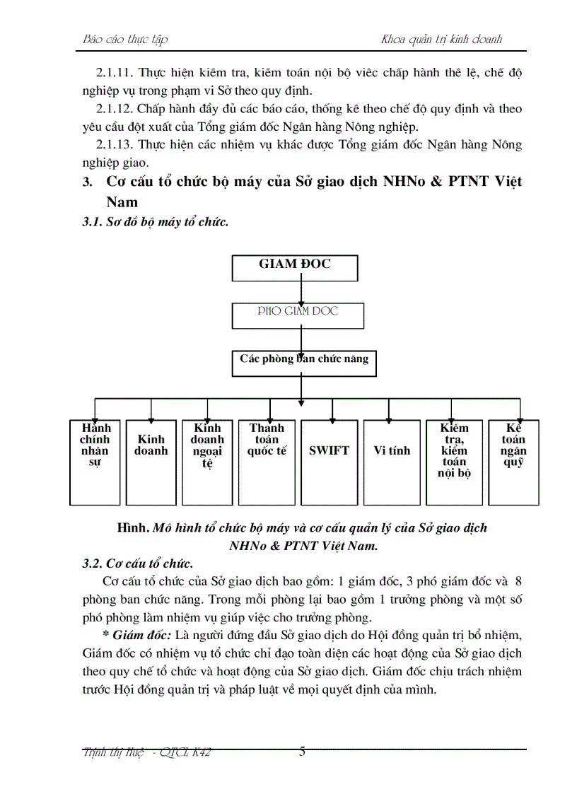image for page Báo cáo thực tập tại Sở giao dịch NHNO& PTNT VN