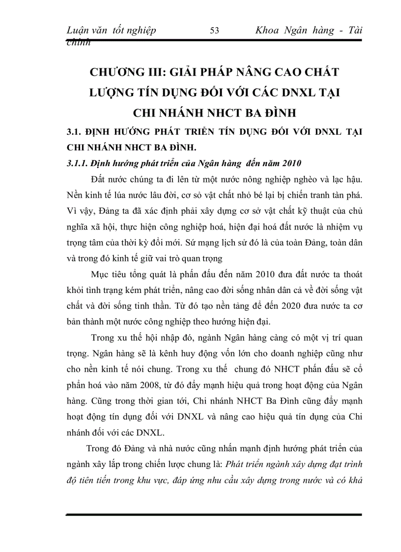 image for page Nâng cao chất lượng tín dụng đối với các DNXL tại Chi nhánh NHCT Ba Đình