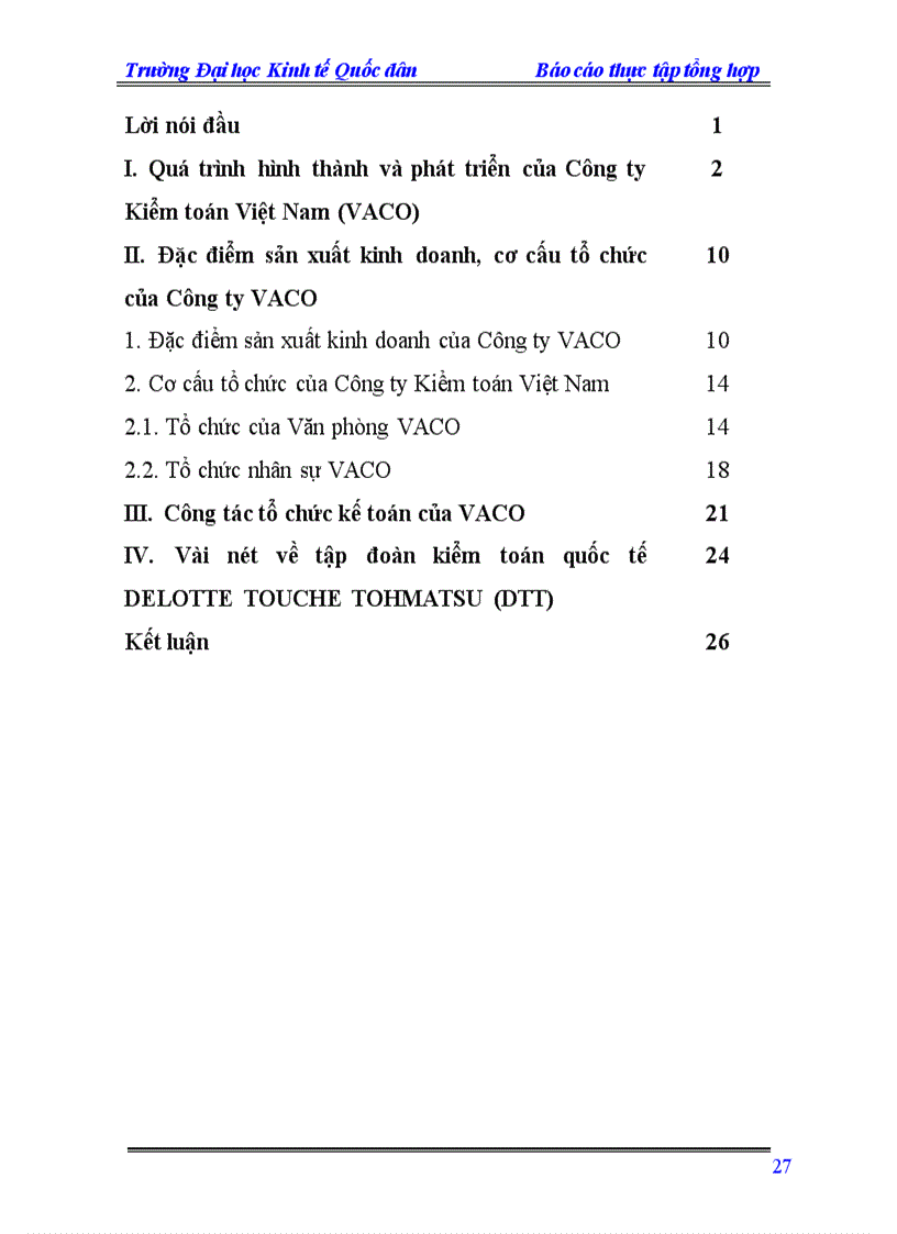 image for page Thực tập tổng hợp tại Công ty Kiểm toán Việt Nam (VACO)