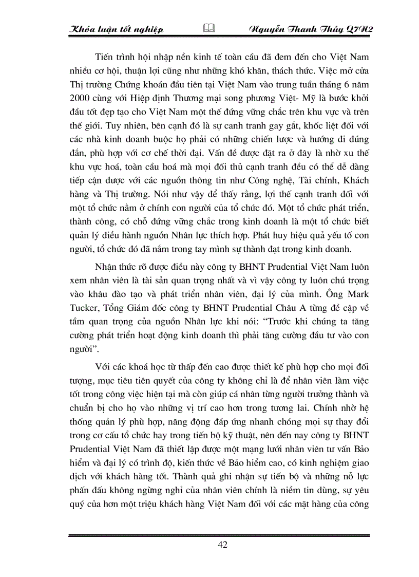 image for page Thực trạng và một số giải pháp nhằm hoàn thiện công tác đào tạo và phát triển nguồn Nhân lực trong công ty Bảo hiểm Nhân thọ Prudential Việt Nam
