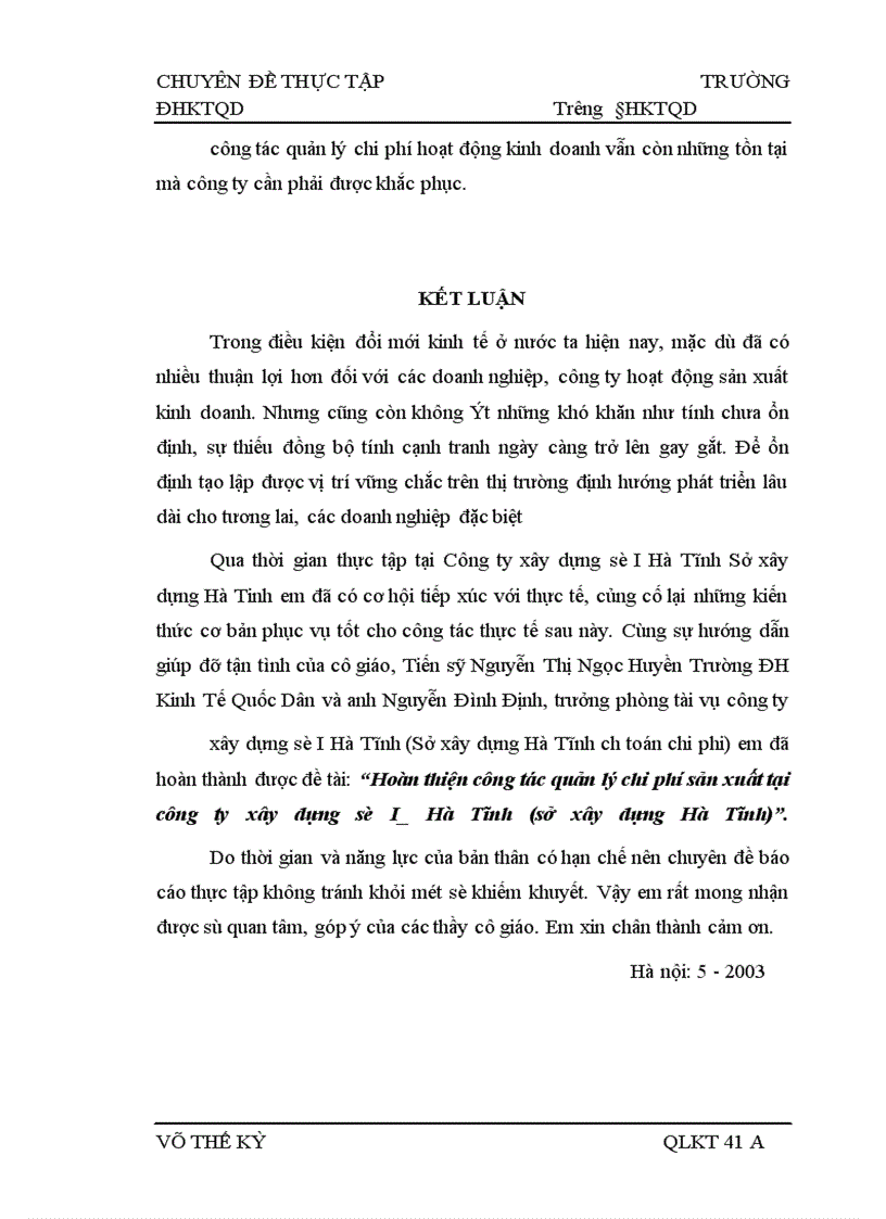 image for page Hoàn thiện công tác quản lý chi phí sản xuất tại công ty xây dung số I Hà Tĩnh