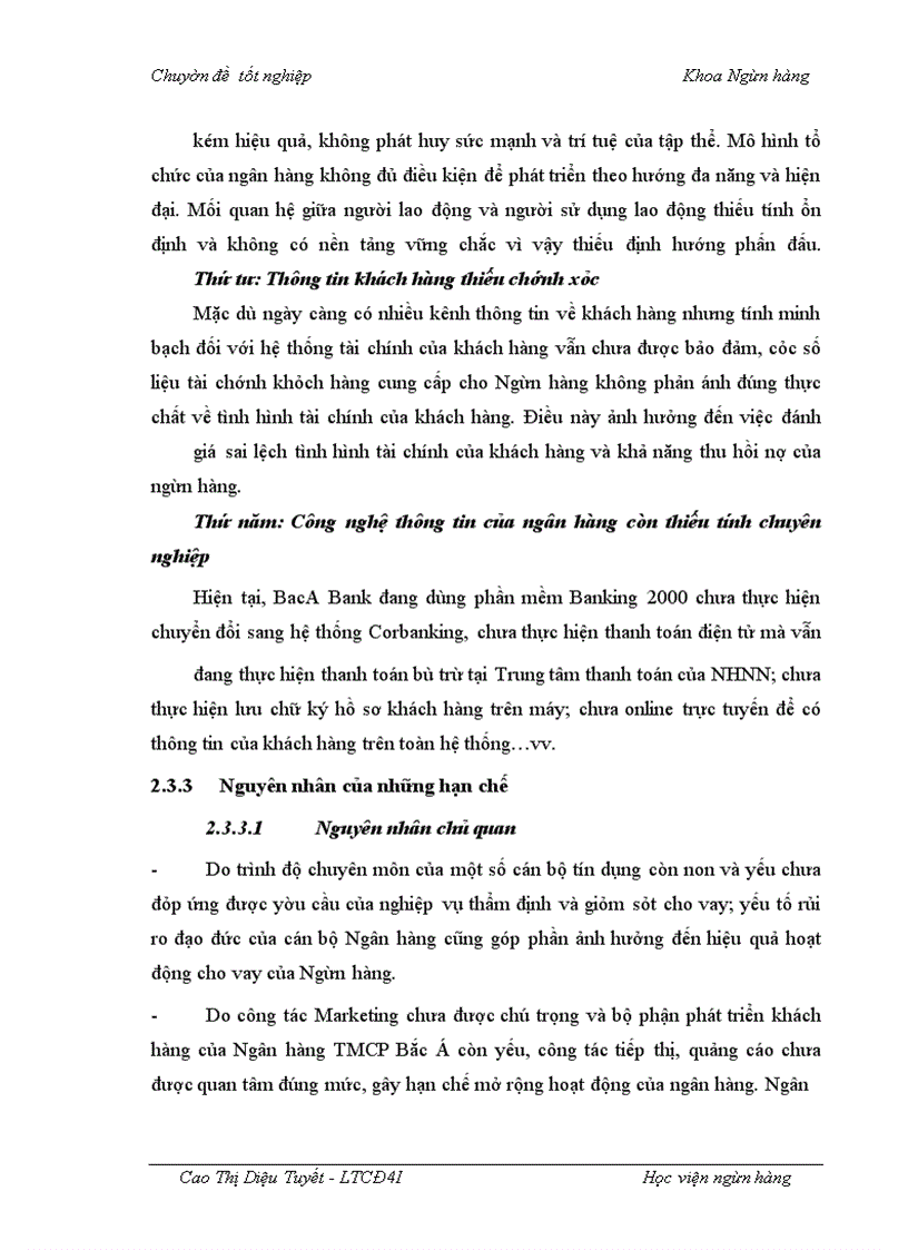 image for page Nâng cao hiệu quả hoạt động cho vay tại Ngân hàng TMCP Bắc Á