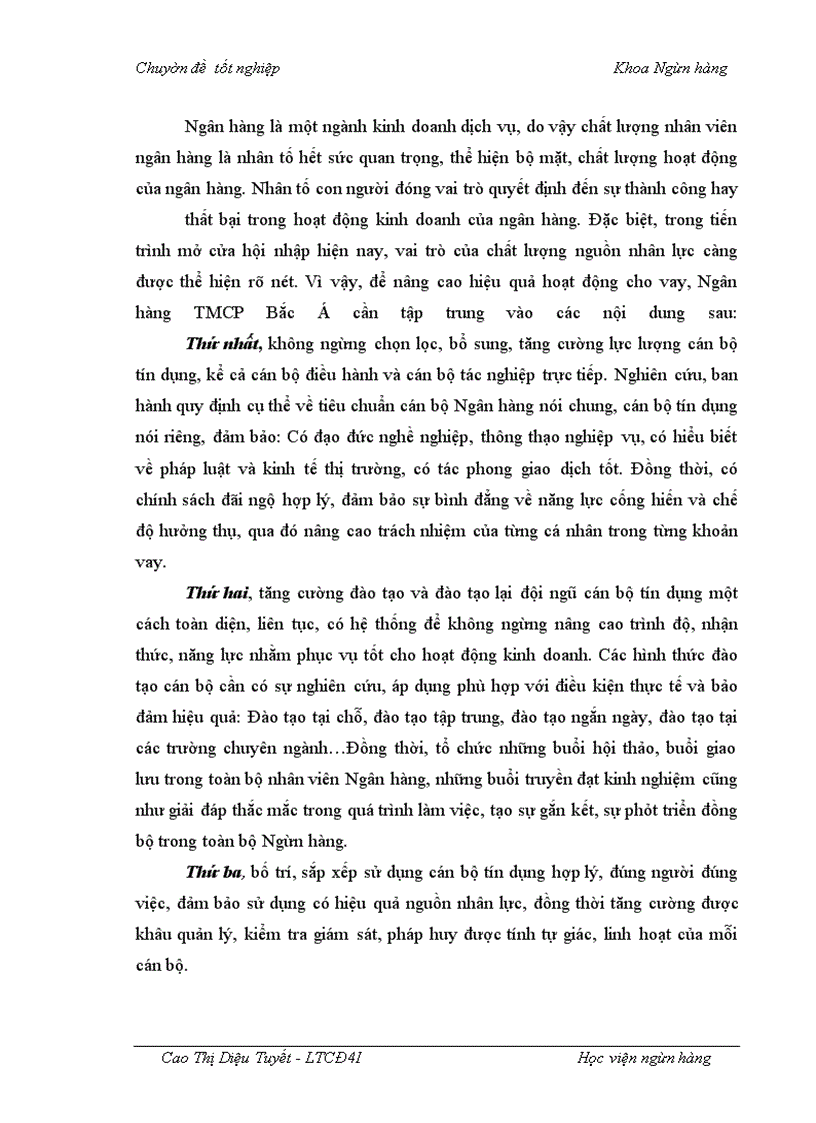 image for page Nâng cao hiệu quả hoạt động cho vay tại Ngân hàng TMCP Bắc Á