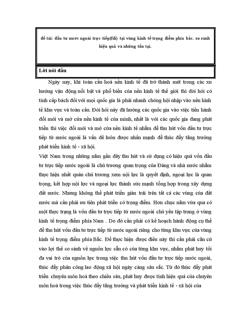 image for page Đầu tư trực tiếp nước ngoài tại vùng kinh tế trọng điểm phía Bắc của Việt Nam- so sánh hiệu quả và những tồn tại