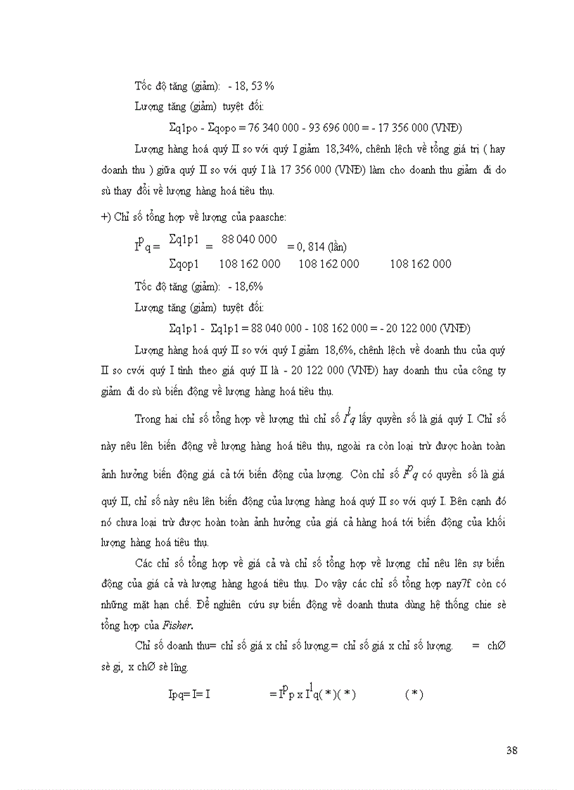 image for page Vận dụng phương pháp chỉ số để phân tích doanh thu của công ty trách nhiệm hữu hạn Việt Phương