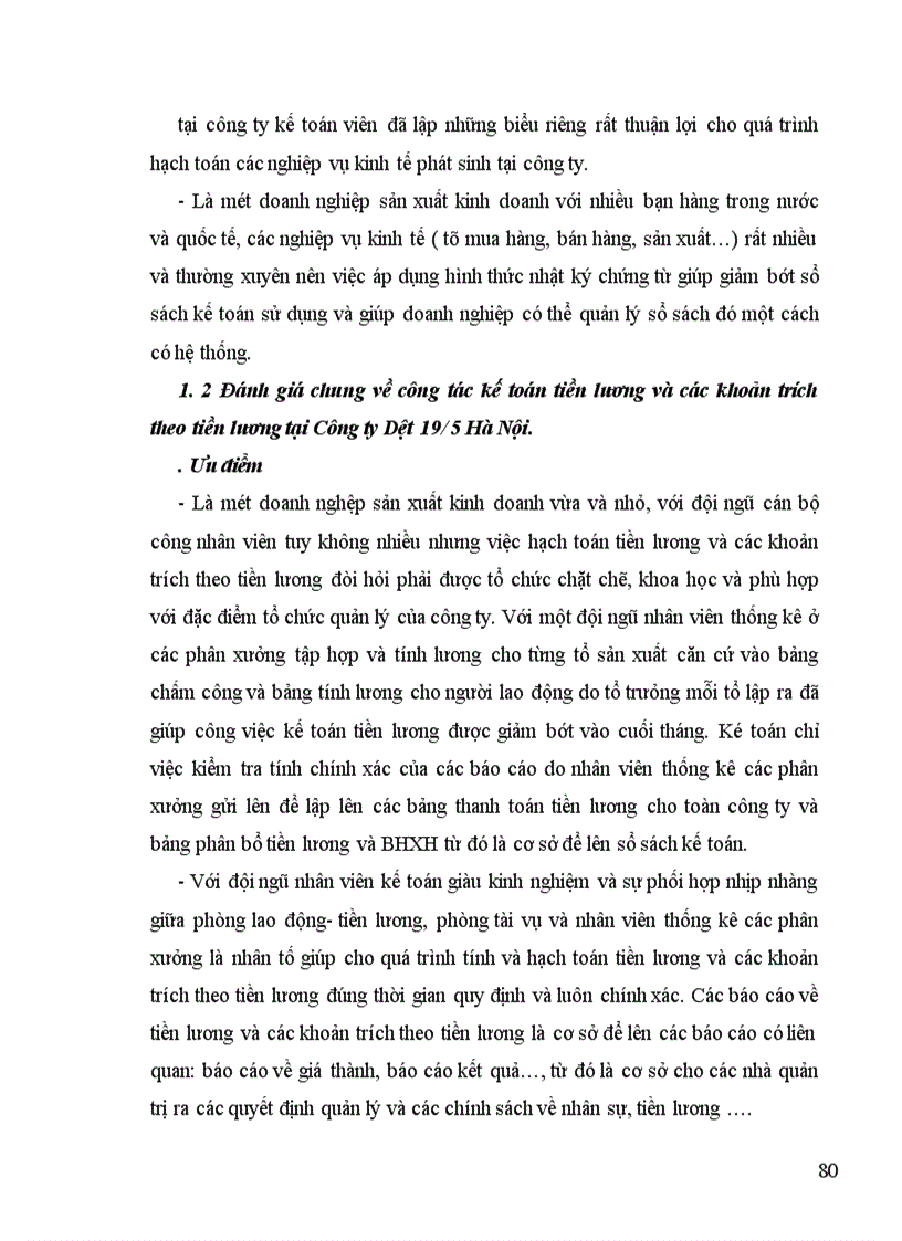 image for page Hoàn thiện công tác hạch toán tiền lương và các khoản trích theo tiền lương tại Công ty Dệt 19/5 Hà Nội