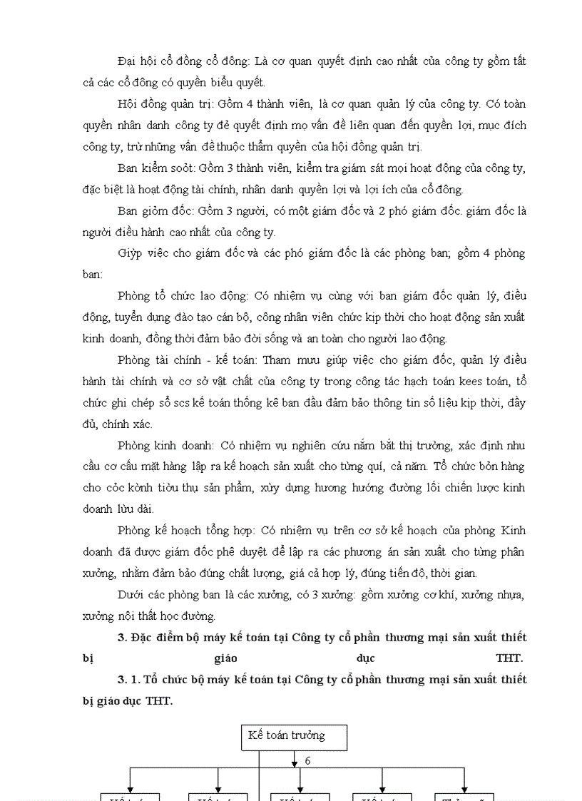Thực trạng công tác tổ chức hạch toán tại công ty cổ phần thương mại sản xuất thiết bị giáo dục THT