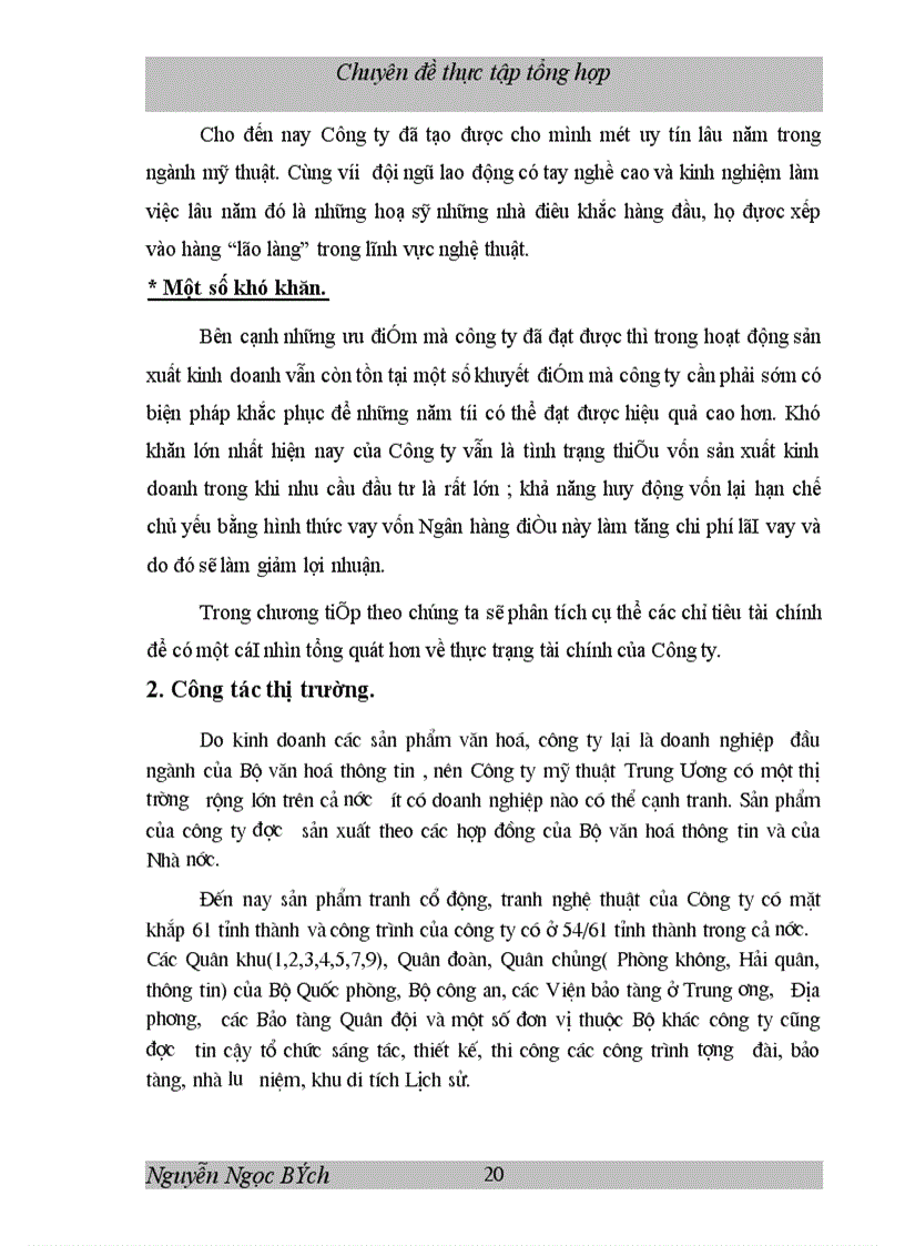 image for page Một số giảI pháp nhằm nâng cao hiệu quả quản lý tài chính tại Công ty Mỹ thuật Trung Ương