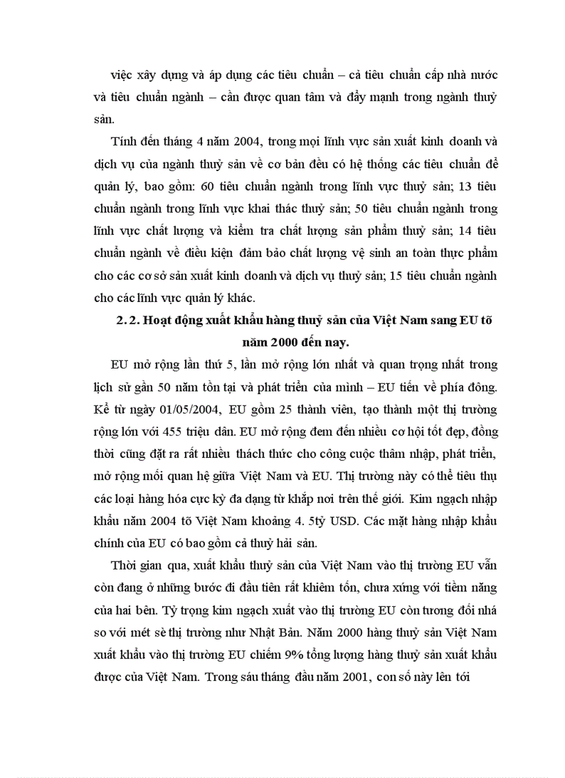 image for page Định hướng và giải pháp đẩy mạnh xuất khẩu thuỷ sản của Việt Nam vào thị trường EU trong giai đoạn 2005-2010