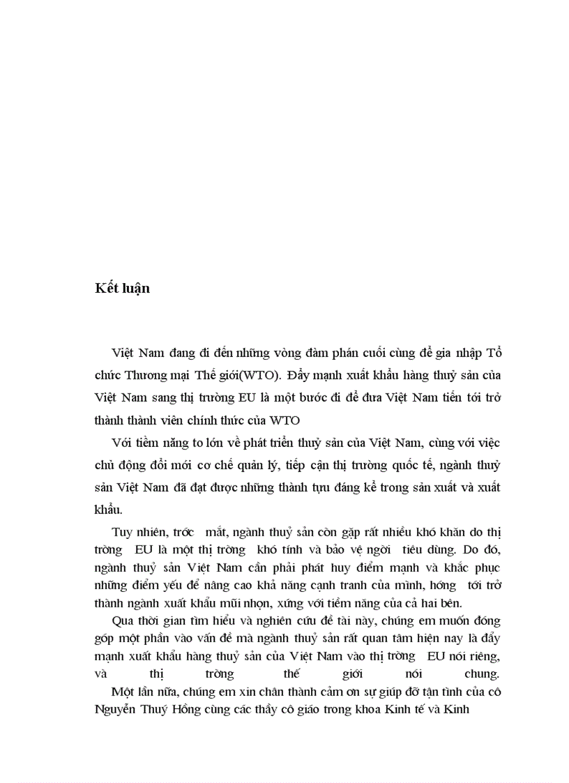 image for page Định hướng và giải pháp đẩy mạnh xuất khẩu thuỷ sản của Việt Nam vào thị trường EU trong giai đoạn 2005-2010