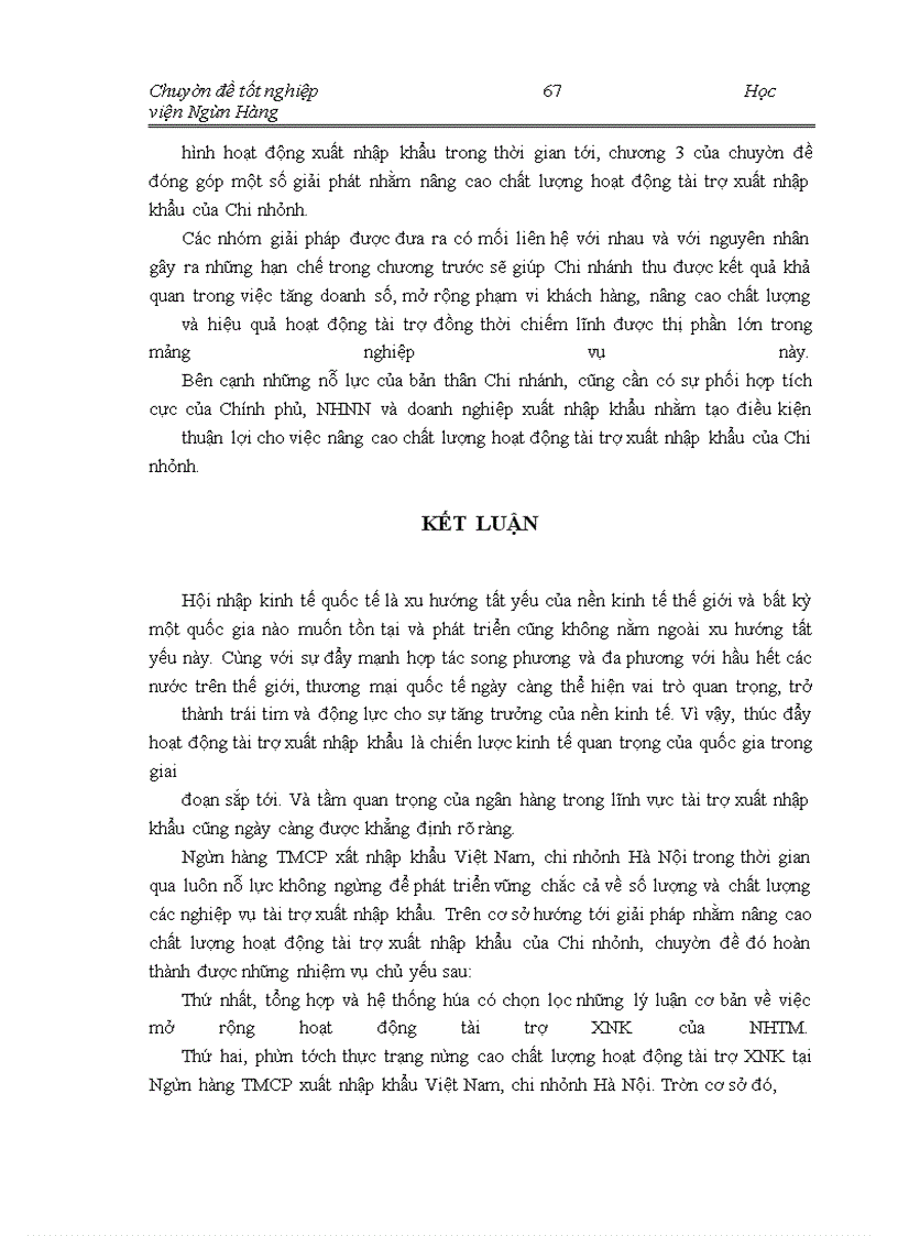 image for page Giải pháp nâng cao chất lượng hoạt động tài trợ xuất nhập khẩu đối với Ngân hàng TMCP xuất nhập khẩu Việt Nam – chi nhánh Hà Nội