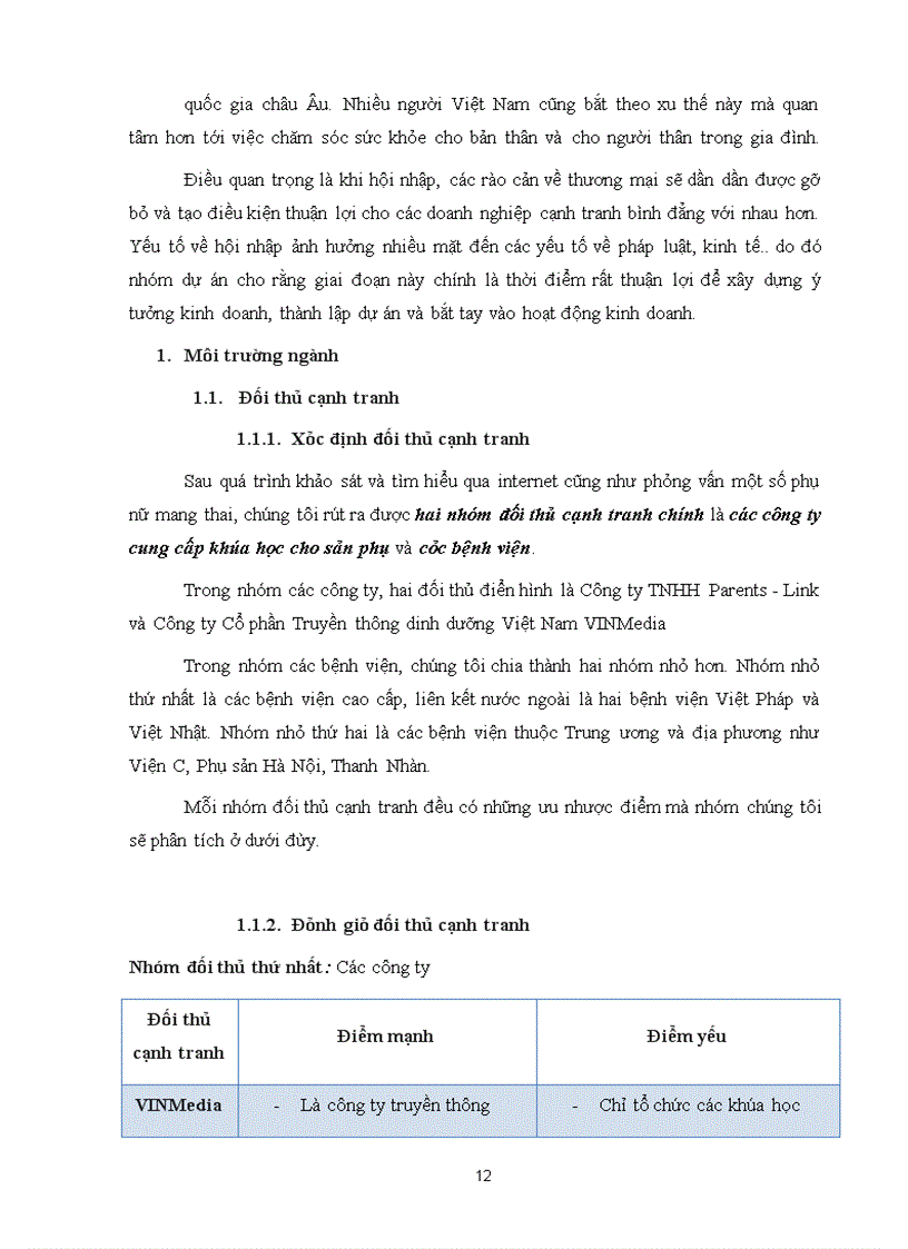 image for page Kế hoạch triển khai dự án trung tâm cao cấp chuyên tổ chức các khóa học buổi dành cho các bà bầu