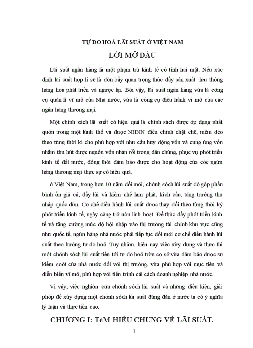 image for page Tự do hoá lãi suất ở Vệt Nam