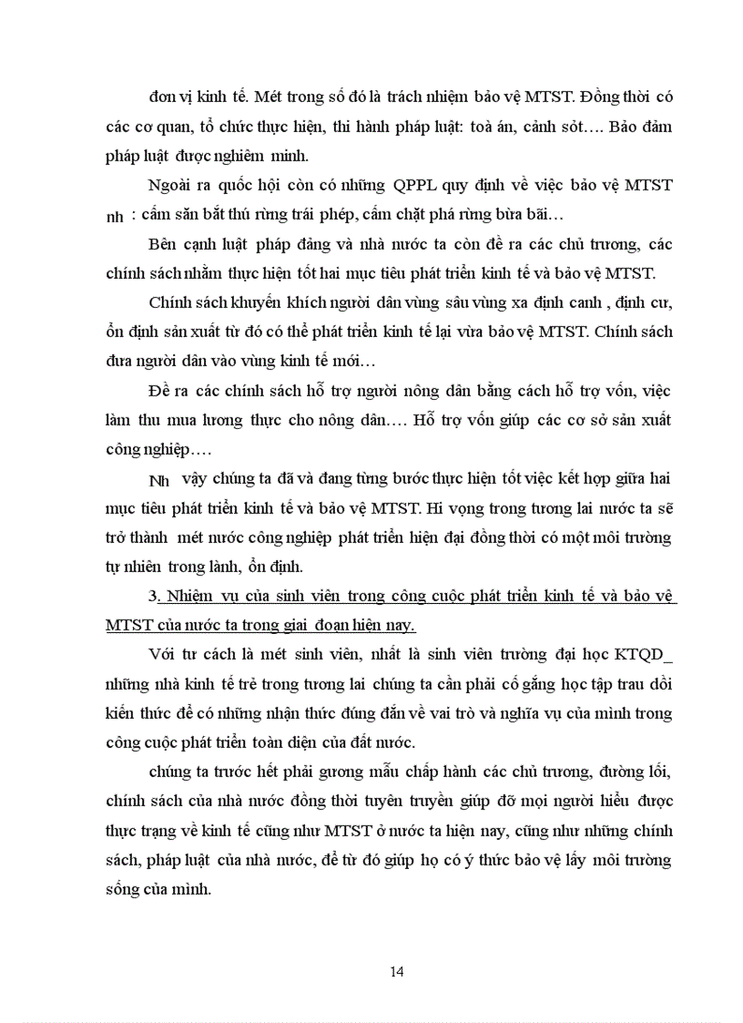 image for page Sự thống nhất giữa phát triển kinh tế và bảo vệ môi trường sinh thái ở nước ta hiện nay