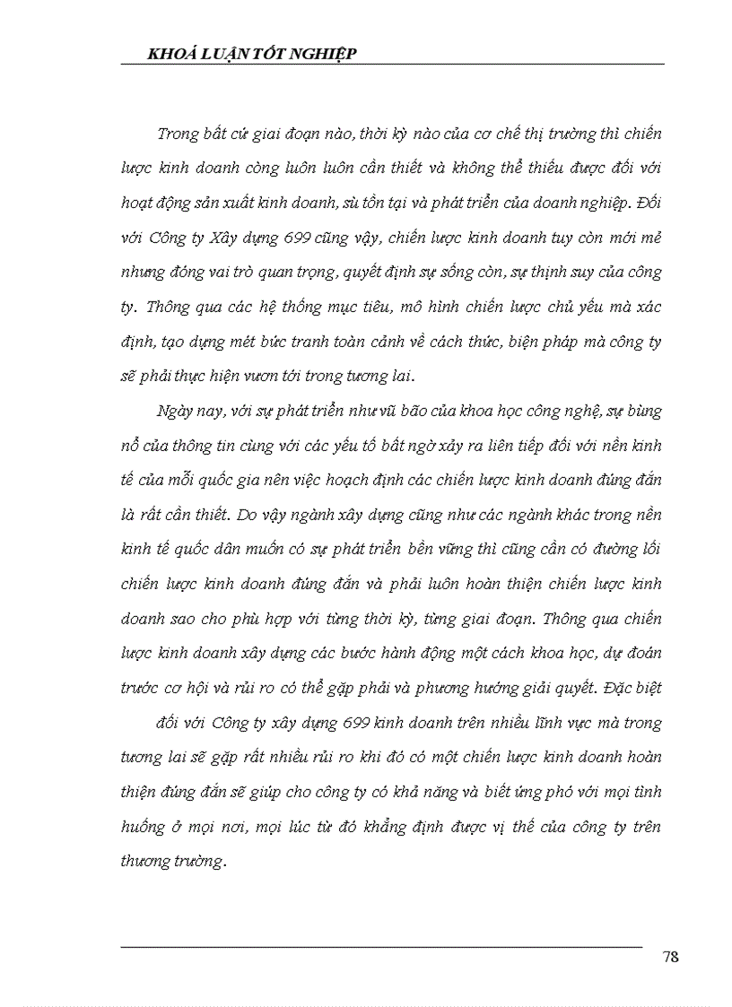 image for page Một số giải pháp hoạch định chiến lược kinh doanh ở Công ty Xây dựng 699