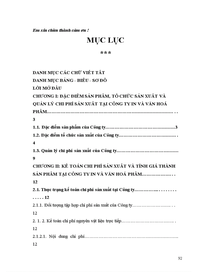 image for page Hoàn thiện kế toán chi phí sản xuất và tính giá thành sản phẩm tại Công ty In và Văn hoá phẩm