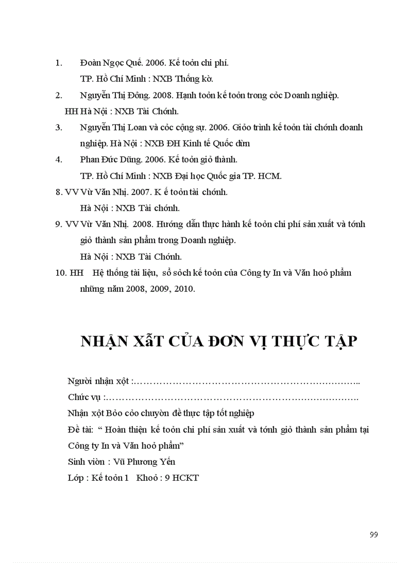 image for page Hoàn thiện kế toán chi phí sản xuất và tính giá thành sản phẩm tại Công ty In và Văn hoá phẩm