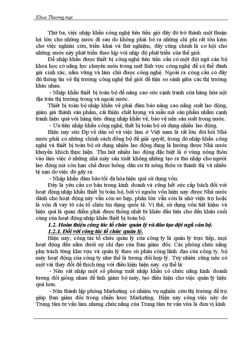 image for page Giải pháp hoàn thiện quy trình nhập khẩu thiết bị toàn bộ ở Công ty xuất nhập khẩu thiết bị toàn bộ và kỹ thuật.