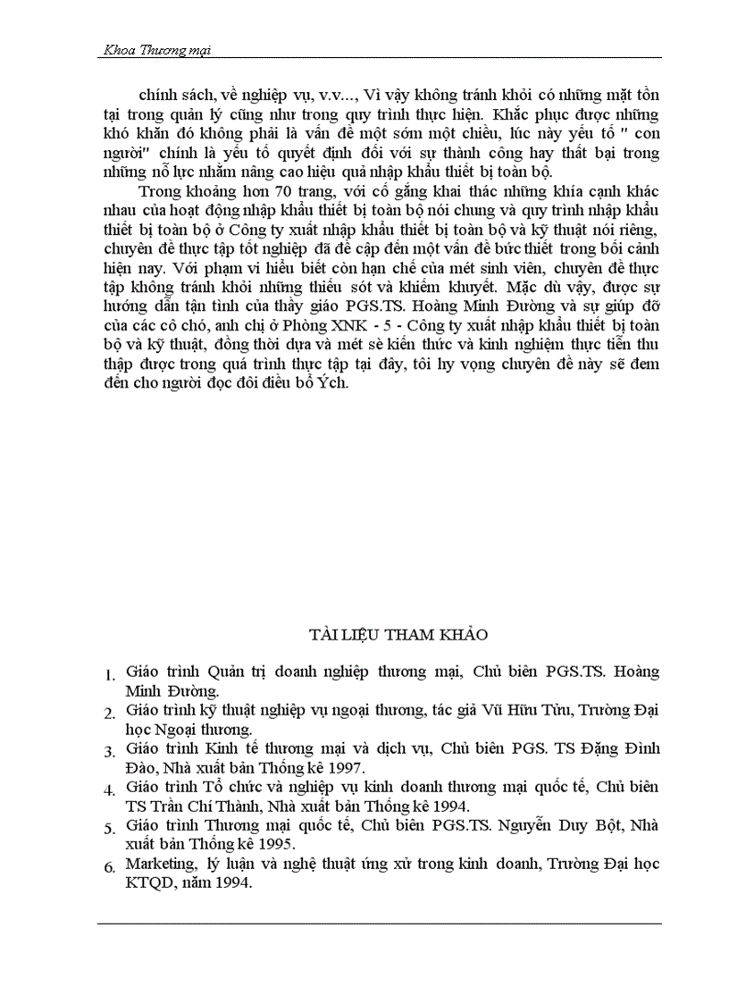 image for page Giải pháp hoàn thiện quy trình nhập khẩu thiết bị toàn bộ ở Công ty xuất nhập khẩu thiết bị toàn bộ và kỹ thuật.