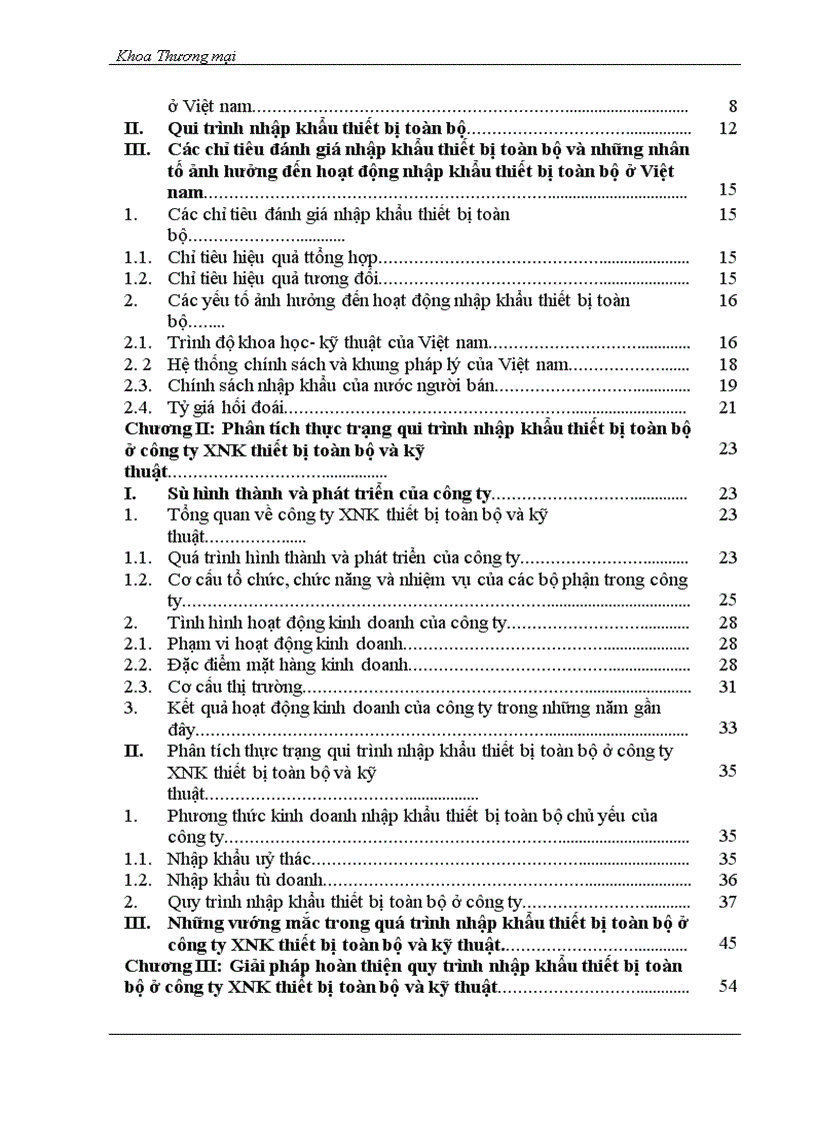 image for page Giải pháp hoàn thiện quy trình nhập khẩu thiết bị toàn bộ ở Công ty xuất nhập khẩu thiết bị toàn bộ và kỹ thuật.