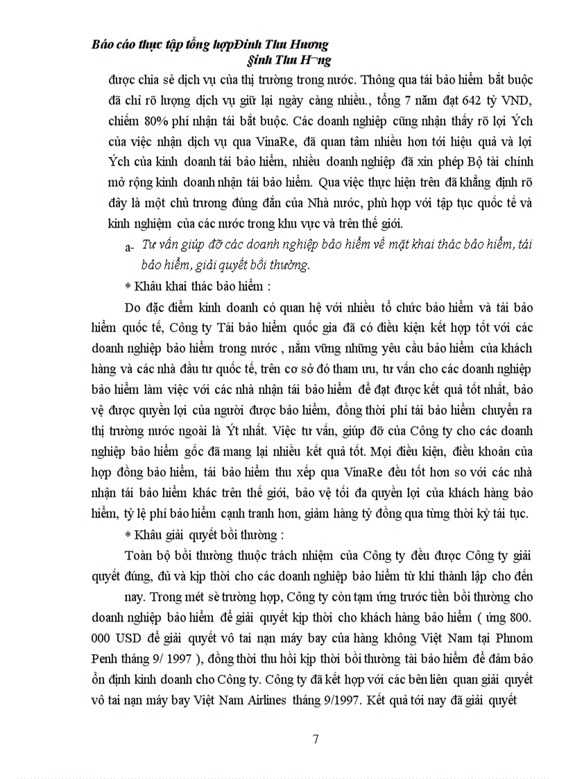 image for page Tình hình hoạt động của Công ty Tái bảo hiểm quốc gia Việt Nam VINARE