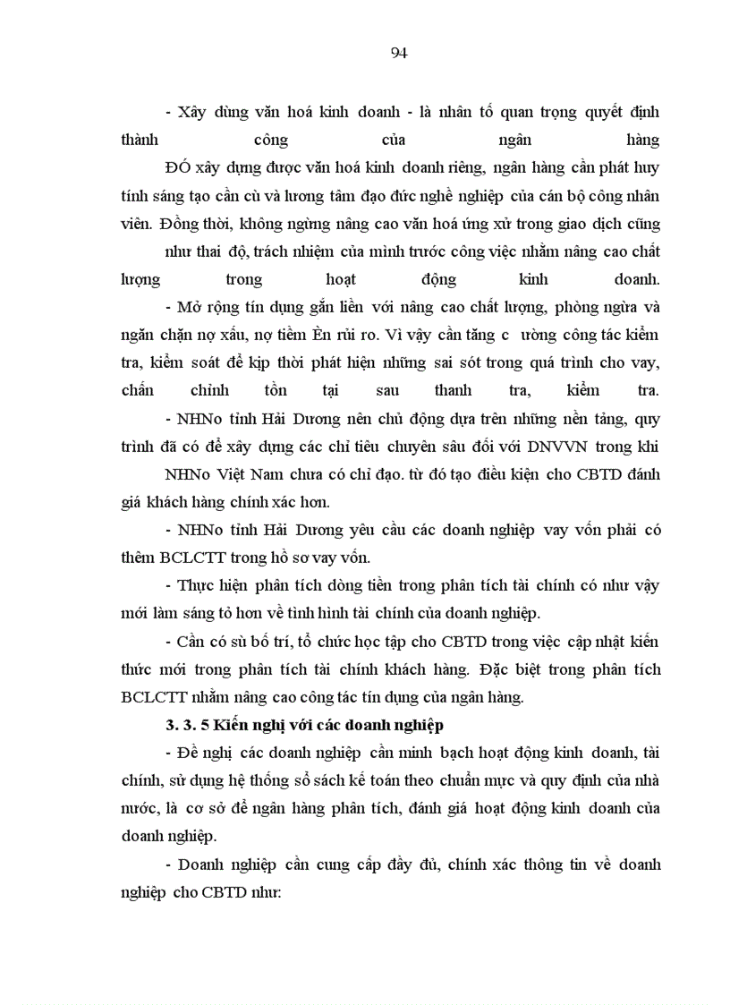 image for page Một số giải pháp nâng cao chất lượng công tác phân tích tài chính trong hoạt động cho vay tại Chi nhánh NHNo & PTNT tỉnh Hải Dương