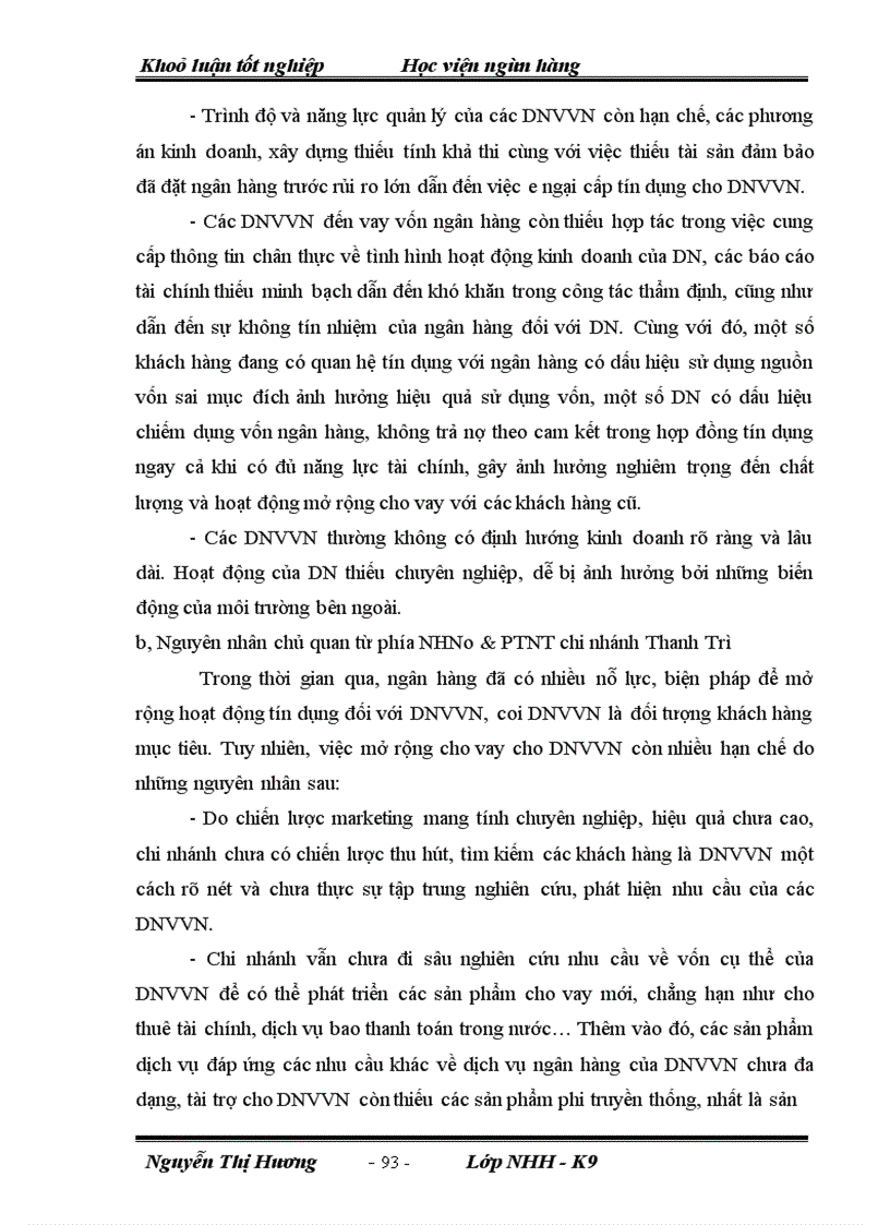 image for page Giải pháp mở rộng cho vay đối với DNVVN tại NHNN&PTNT chi nhánh Thanh Trì