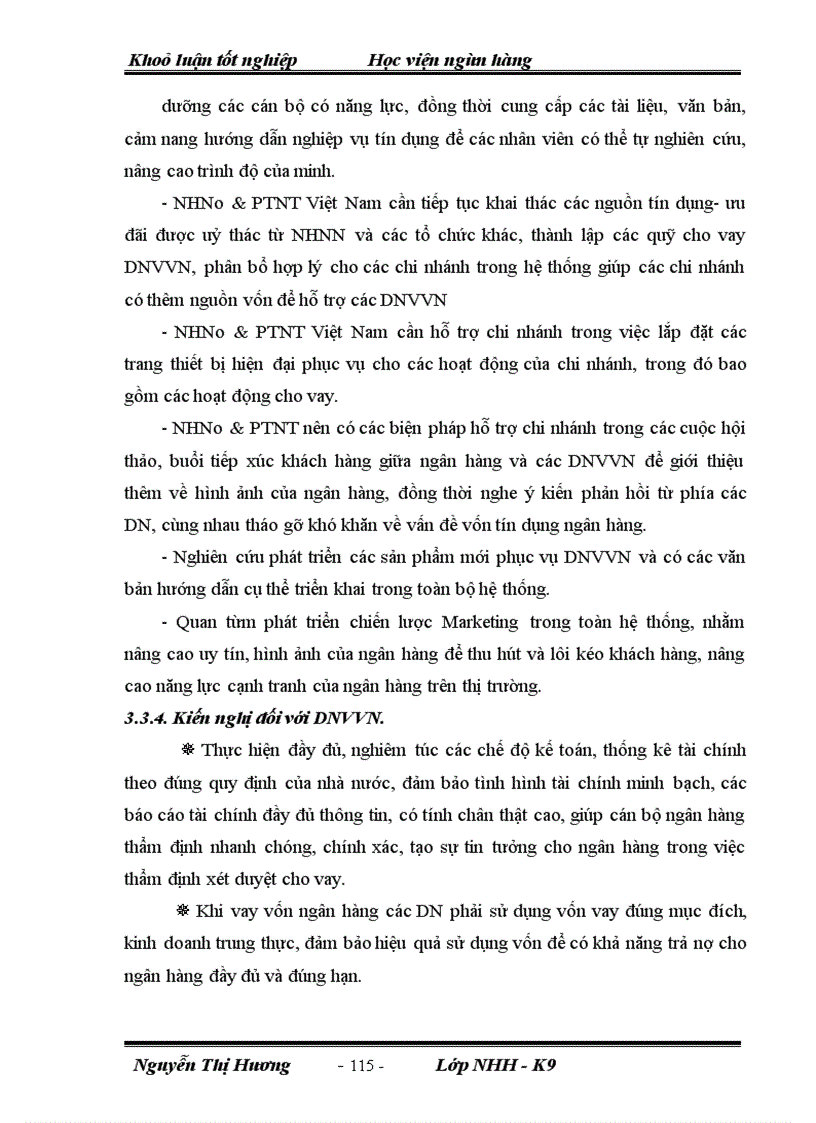 image for page Giải pháp mở rộng cho vay đối với DNVVN tại NHNN&PTNT chi nhánh Thanh Trì