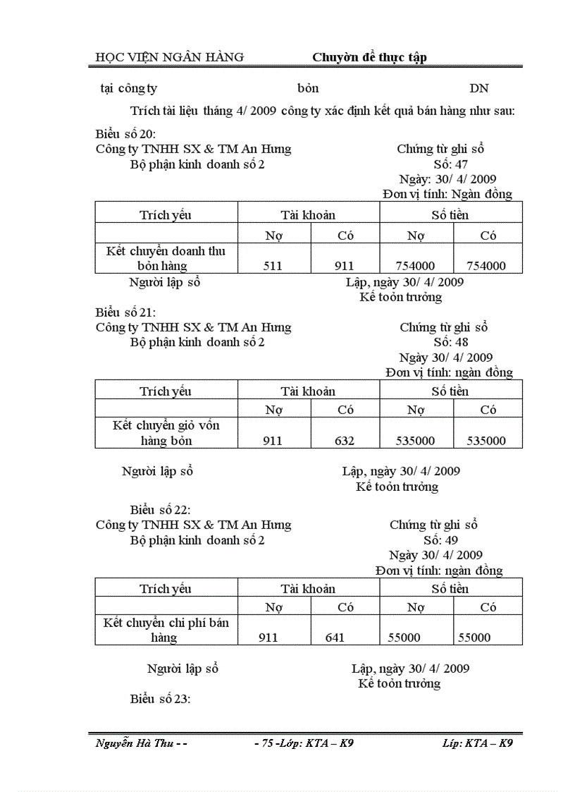 image for page Kế toán bán hàng và xác định kết quả bán hàng của Công ty TNHH sản xuất và thương mại An Hưng