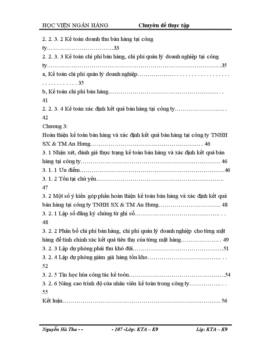 image for page Kế toán bán hàng và xác định kết quả bán hàng của Công ty TNHH sản xuất và thương mại An Hưng