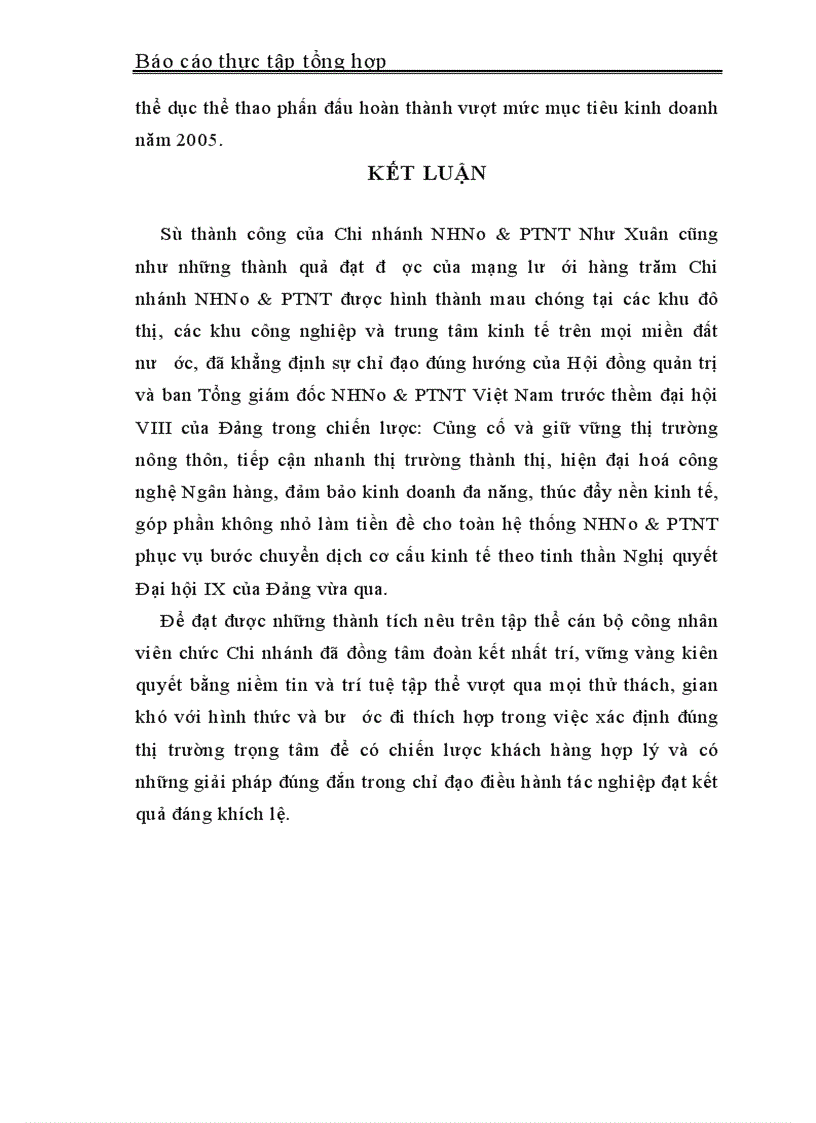 image for page Thực tập tổng hợp tại Chi nhánh Ngân hàng Nông nghiệp và Phát triển Nông thôn Như Xuân