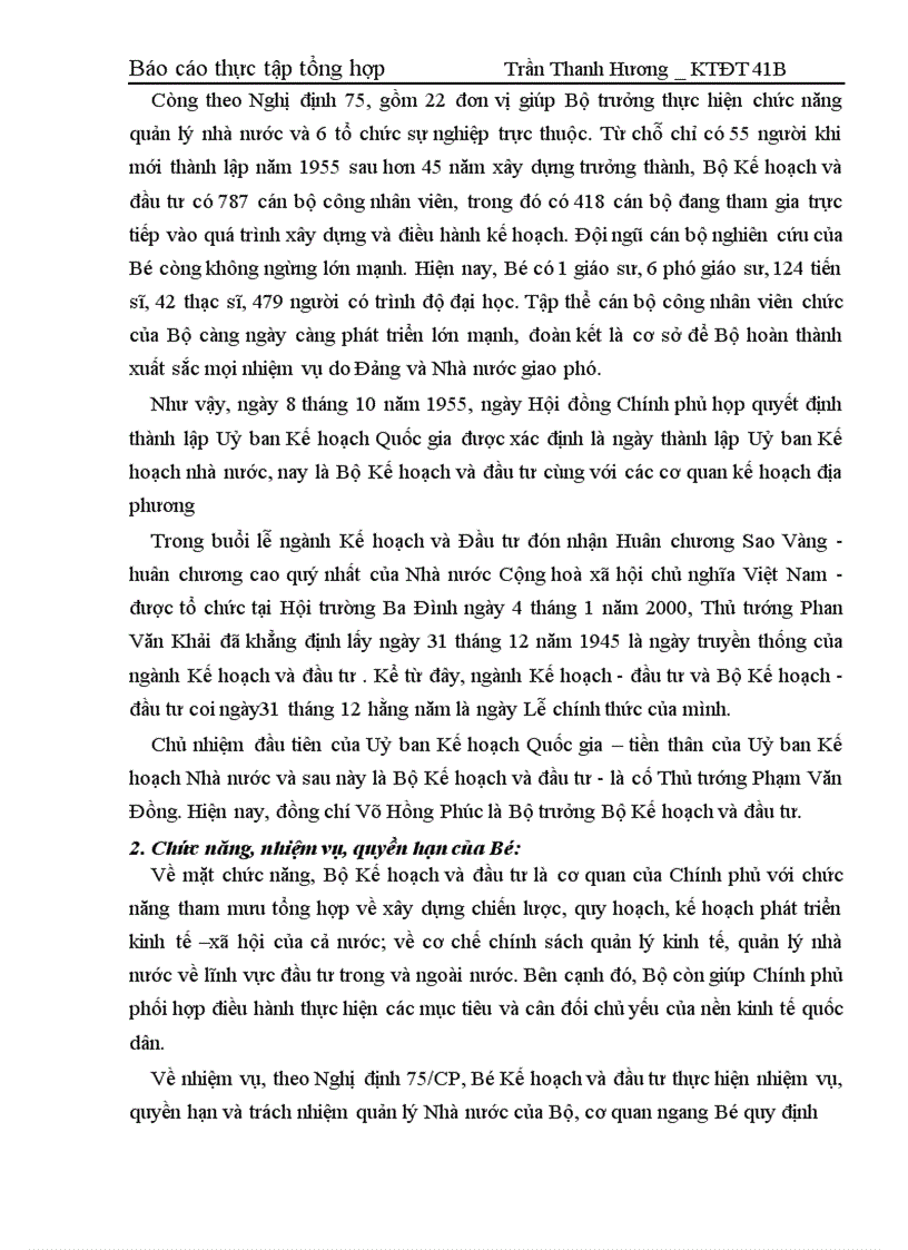 image for page Báo cáo thực tập tại Bộ Kế hoạch và đầu tư và Vụ kinh tế địa phương và lãnh thổ