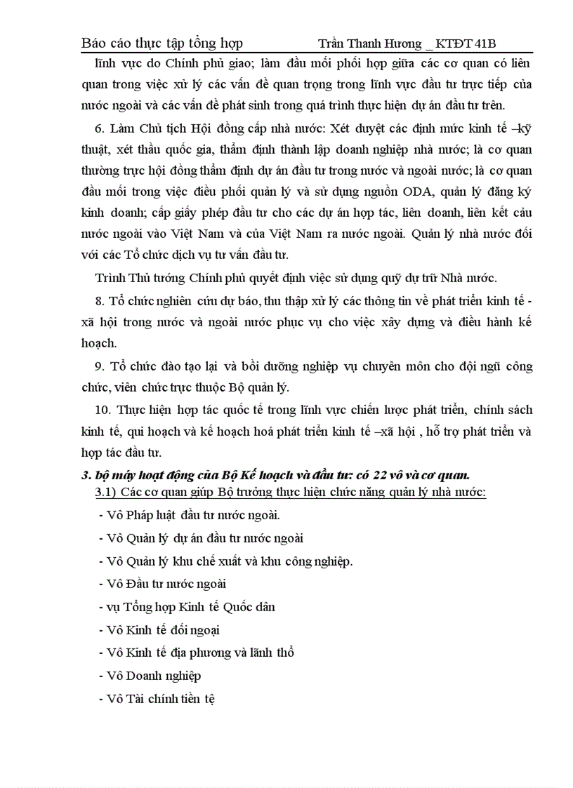 image for page Báo cáo thực tập tại Bộ Kế hoạch và đầu tư và Vụ kinh tế địa phương và lãnh thổ