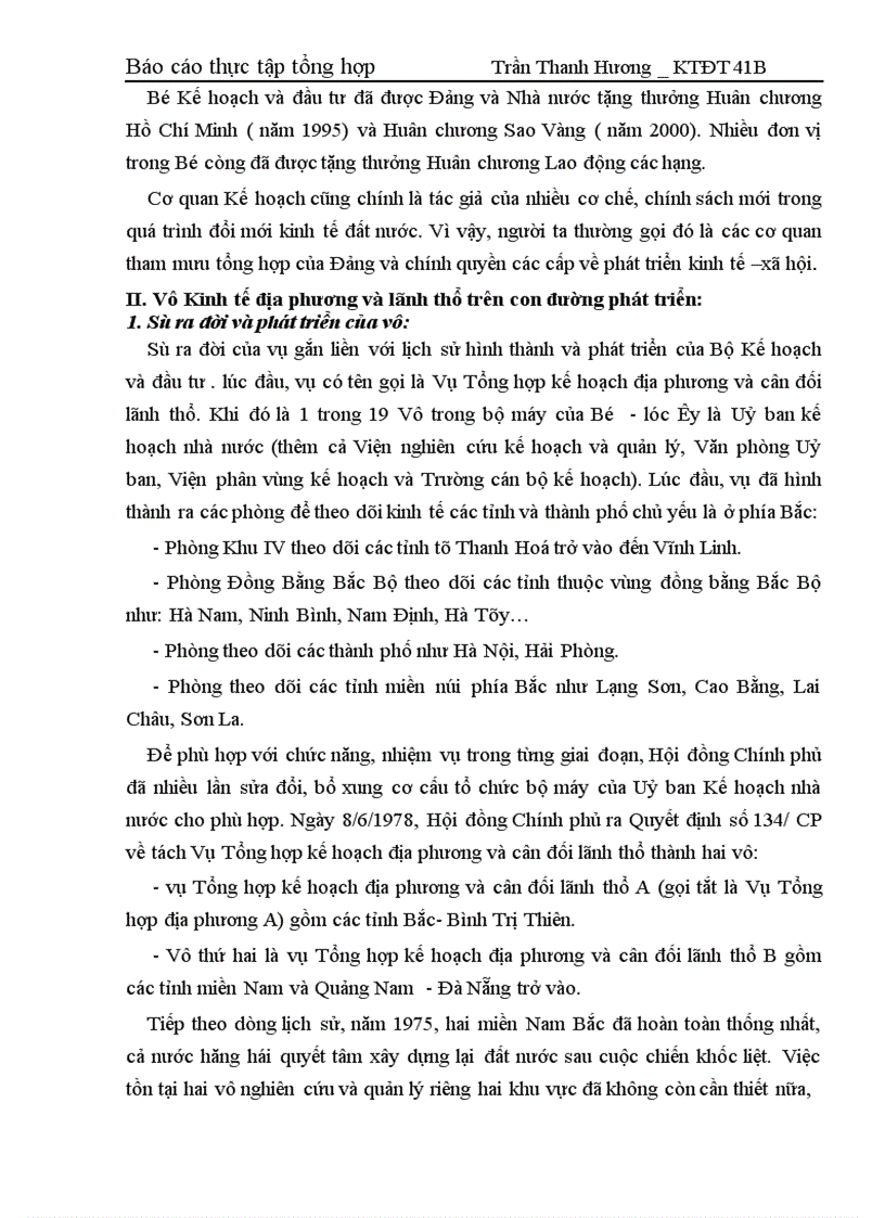 image for page Báo cáo thực tập tại Bộ Kế hoạch và đầu tư và Vụ kinh tế địa phương và lãnh thổ