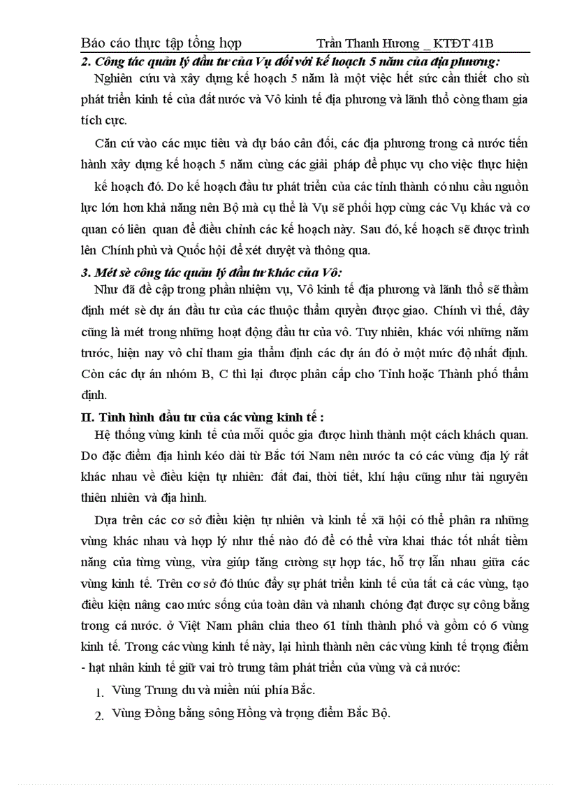 image for page Báo cáo thực tập tại Bộ Kế hoạch và đầu tư và Vụ kinh tế địa phương và lãnh thổ