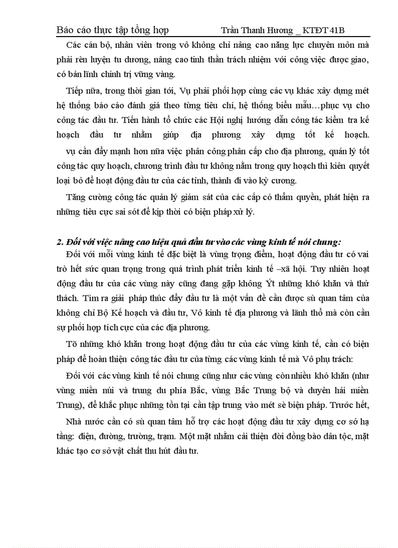 image for page Báo cáo thực tập tại Bộ Kế hoạch và đầu tư và Vụ kinh tế địa phương và lãnh thổ