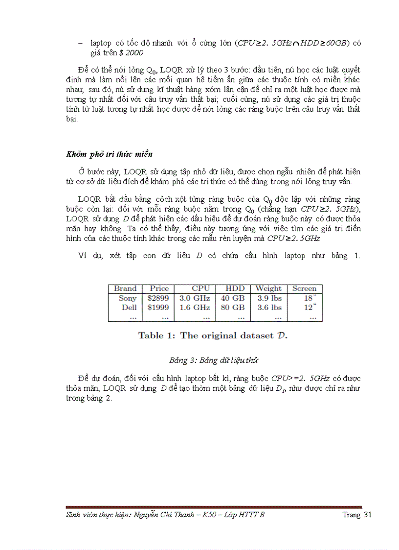 image for page Nới lỏng truy vấn sử dụng kĩ thuật khám phá tri thức