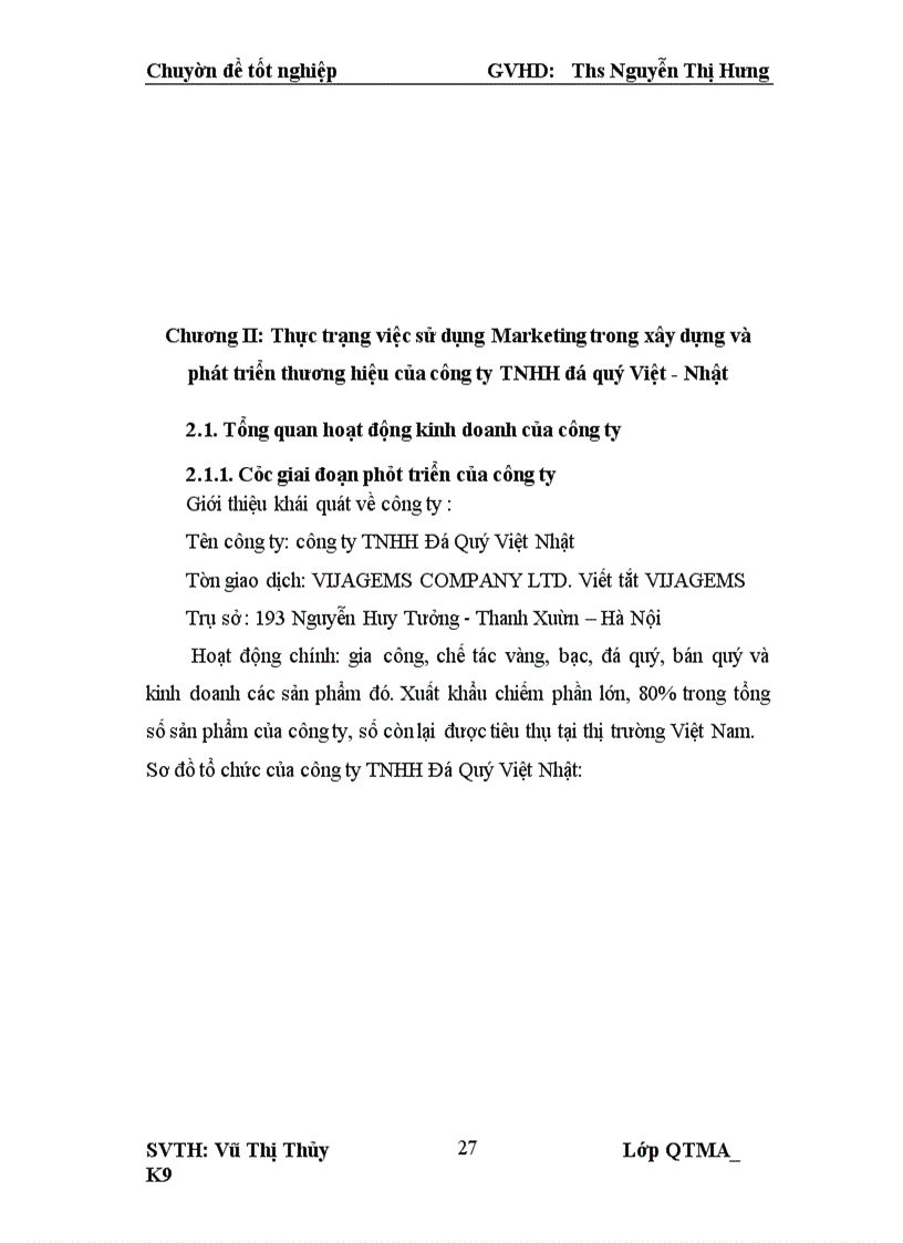 image for page Marketing trong việc xây dựng và phát triển thương hiệu của công ty TNHH đá quý Việt - Nhật