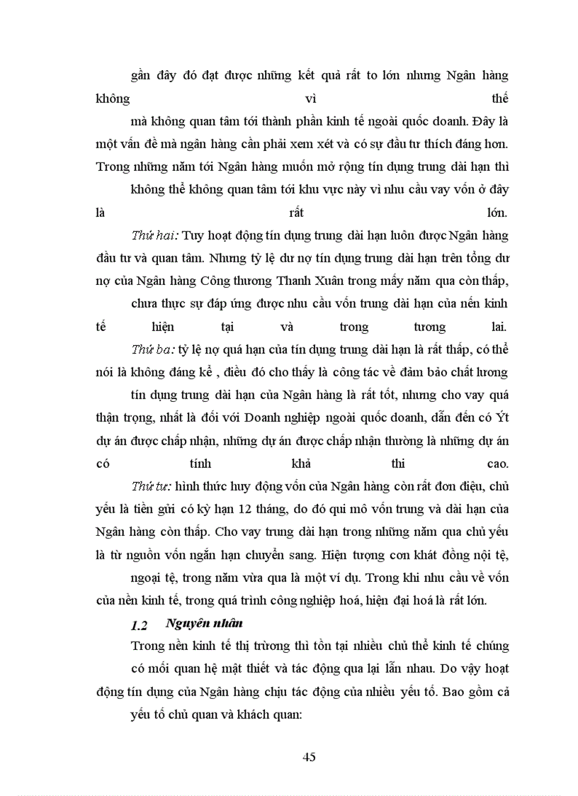 image for page Giải pháp nâng cao chất lượng tín dụng trung và dài hạn tại Ngân hàng Công thương Thanh Xuân