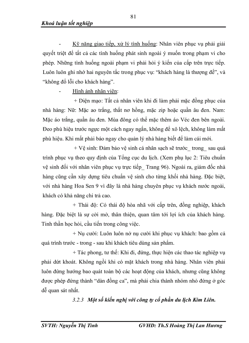 image for page Một số giải pháp nhằm hoàn thiện chất lượng đội ngũ nhân viên phục vụ trực tiếp tại các nhà hàng Hoa Sen của công ty cổ phần du lịch Kim Liên