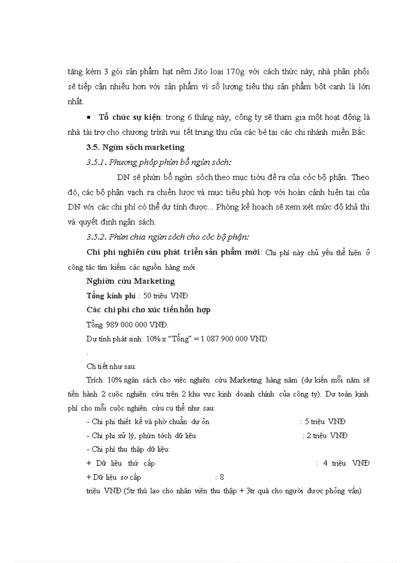 image for page Kế hoạch marketing mix cho sản phẩm hạt nêm Jito Hải Châu